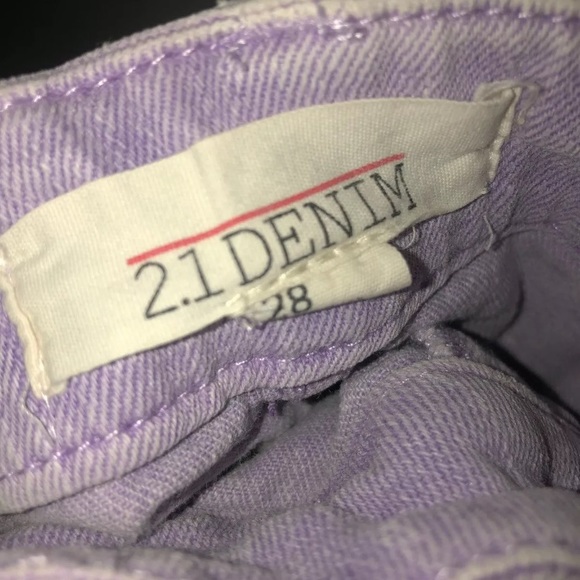 Forever 21 Jean Shorts Purple Cut Offs - Picture 8 of 8